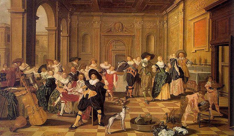 Dirck Hals Banquet Scene in a Renaissance Hall oil painting picture